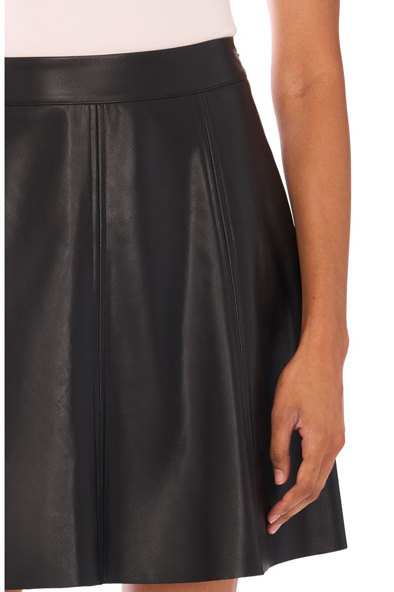 Faux Leather Mini Skirt, Alternate, color, RICH BLACK