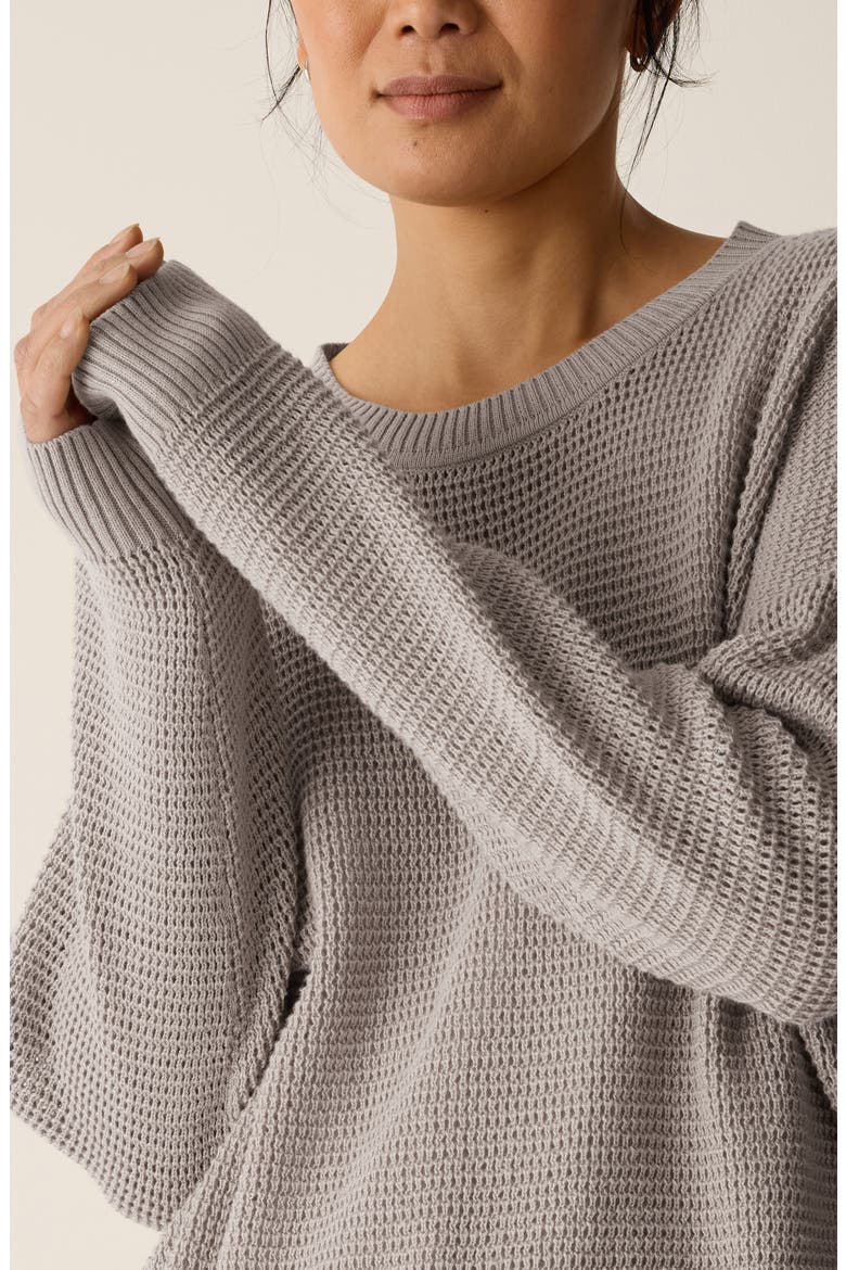 Organic Cotton & Tencel™ Lyocell Crewneck Sweater, Alternate, color, DOVE