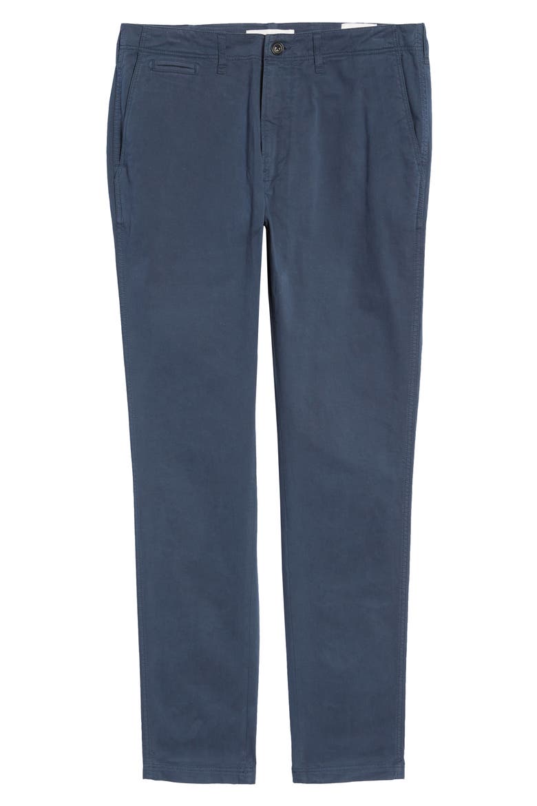 Stretch Cotton Straight Leg Chinos, Alternate, color, CARBON BLUE