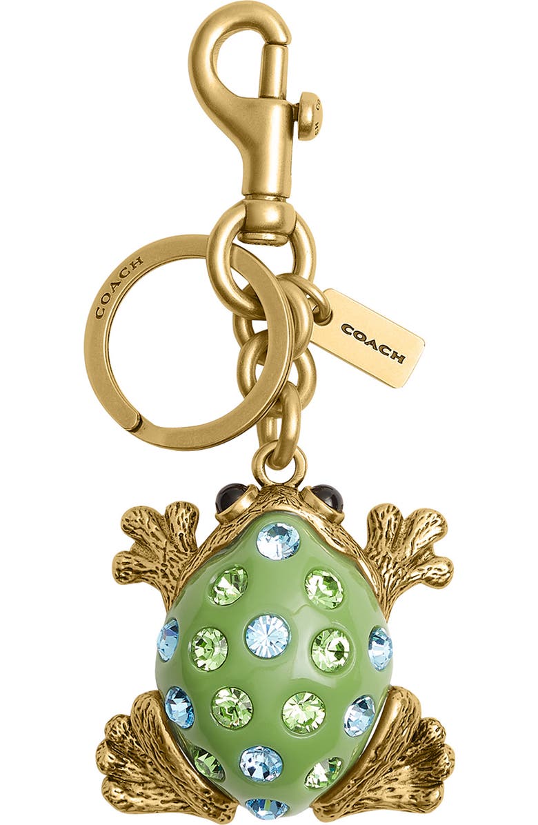 COACH Frog Bag Charm, Main, color, Green Multi