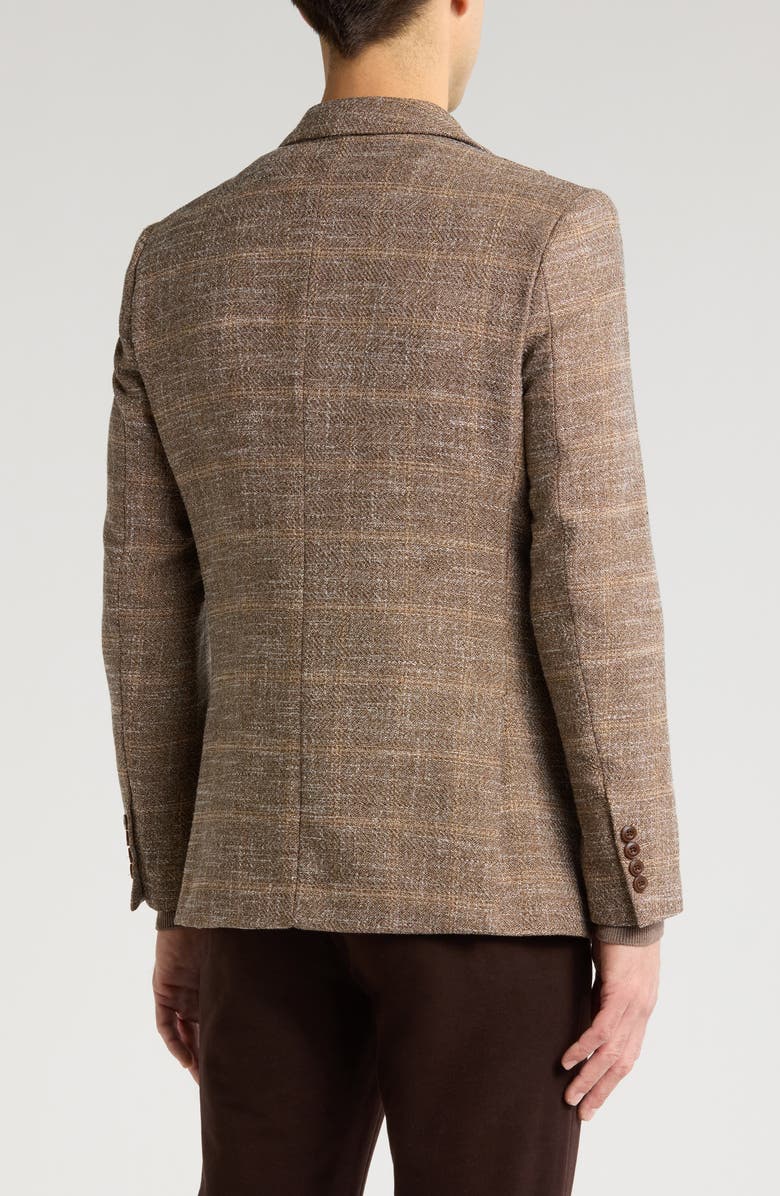 Tahari Slim Fit Textured Plaid Blazer, Alternate, color,