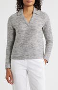 NIC+ZOE Rope Shimmer Polo Top
