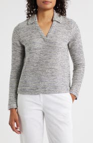 NIC+ZOE Rope Shimmer Polo Top