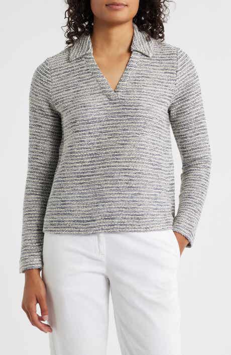 NIC+ZOE Rope Shimmer Polo Top
