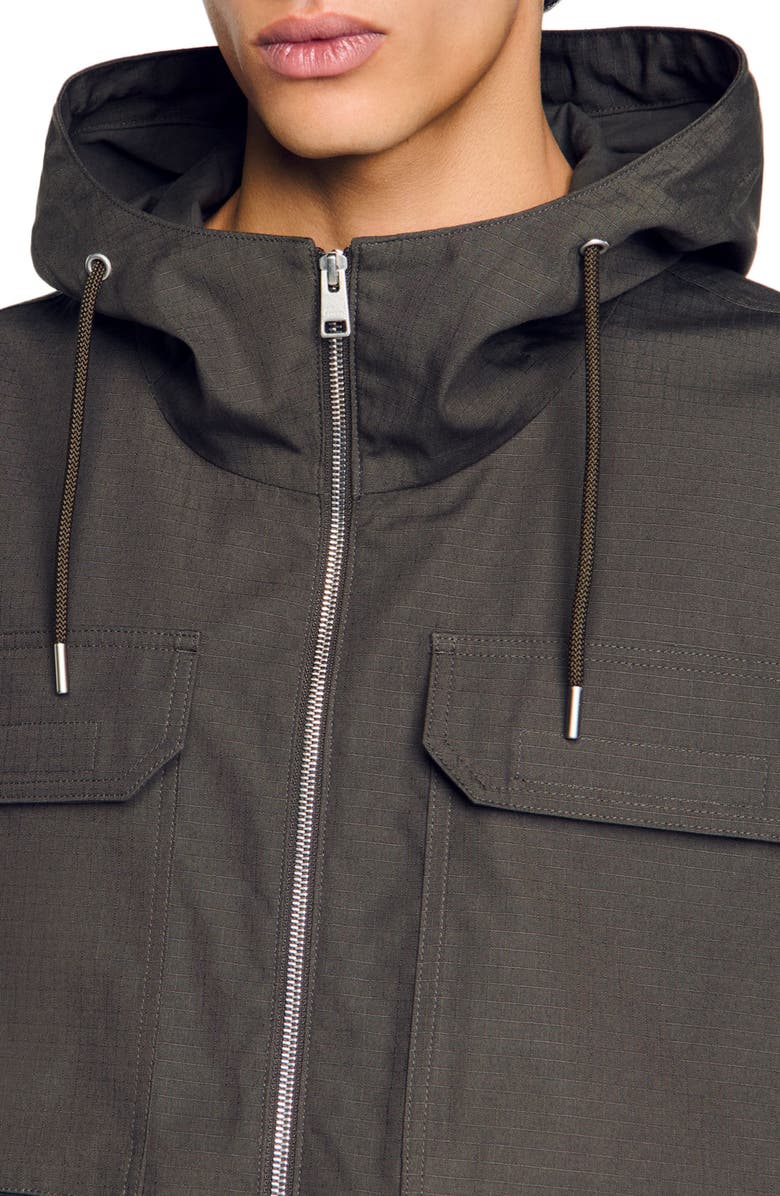 SANDRO Hooded military parka, Alternate, color, 