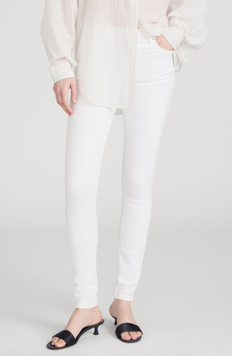 FRAME Le High Skinny Jeans, Main, color, White