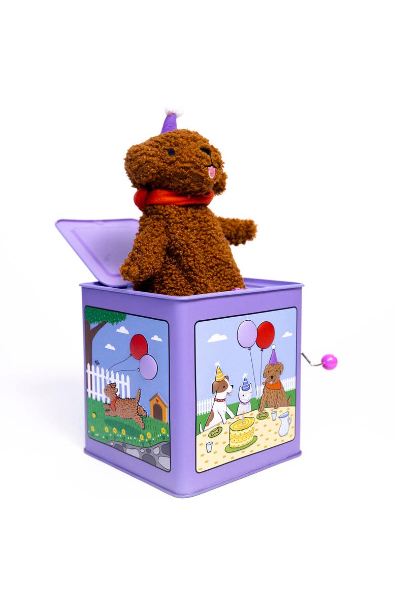 Jack Rabbit Creations Birthday Puppy Jack In The Box Toy, Alternate, color, Multicolored