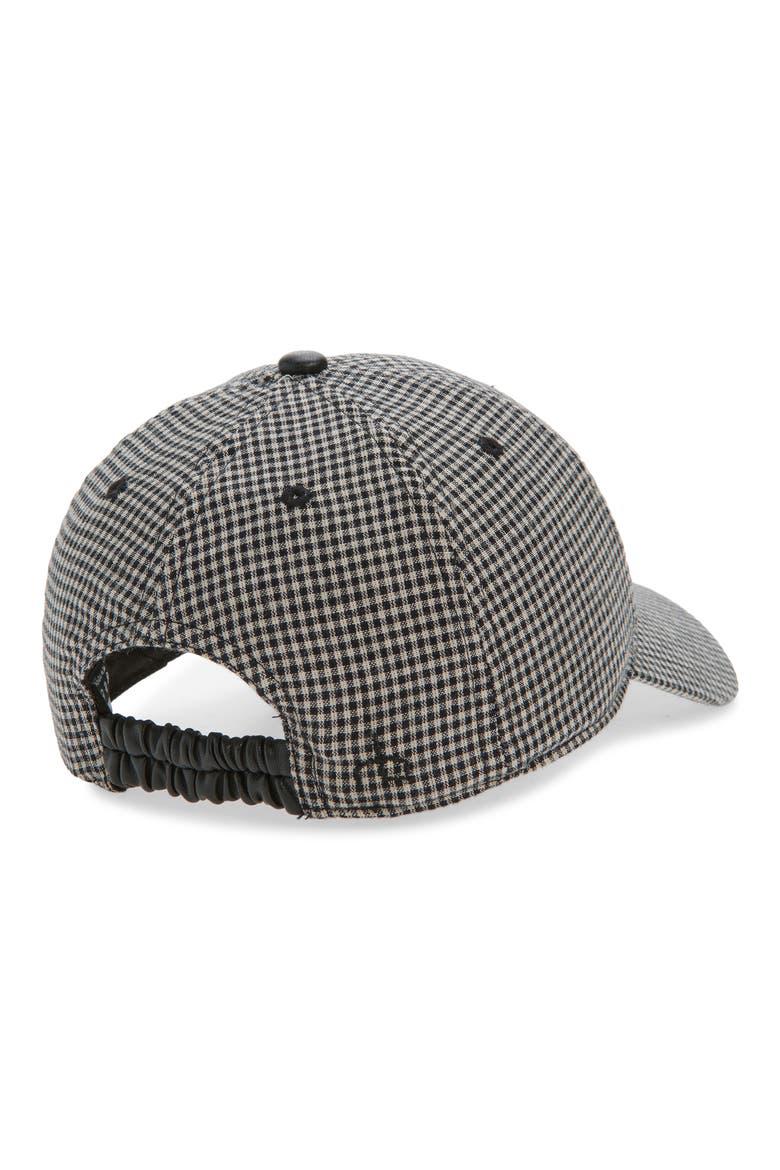 Harlow Gingham Baseball Cap, Alternate, color, BLACK GINGHAM