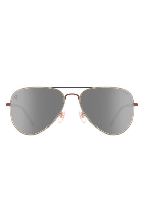 58mm A Series Polarized Aviator Sunglasses