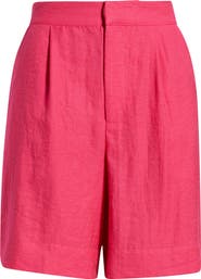 CITY BLUES Pleat Front Bermuda Shorts