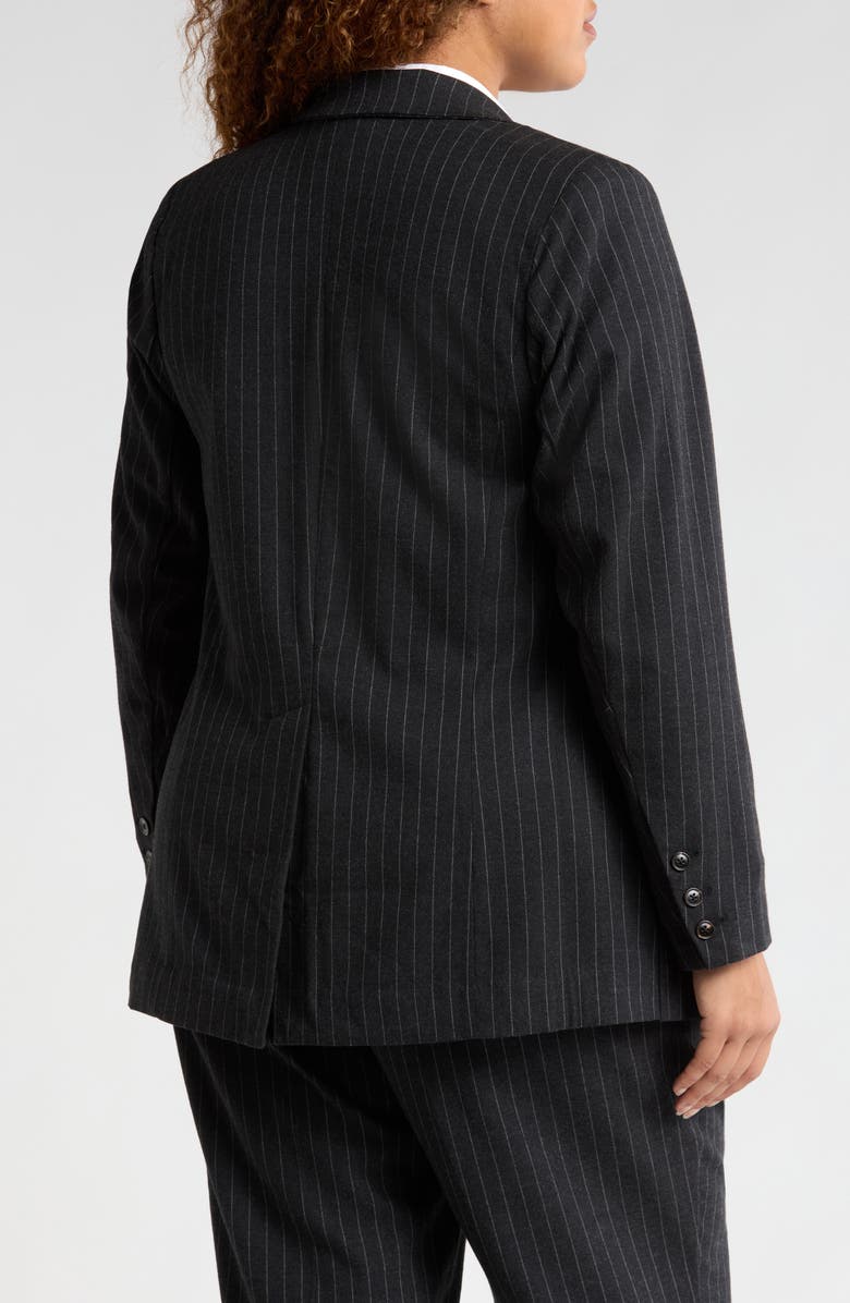 Universal Standard The Pinstripe Blazer, Alternate, color, Graphite