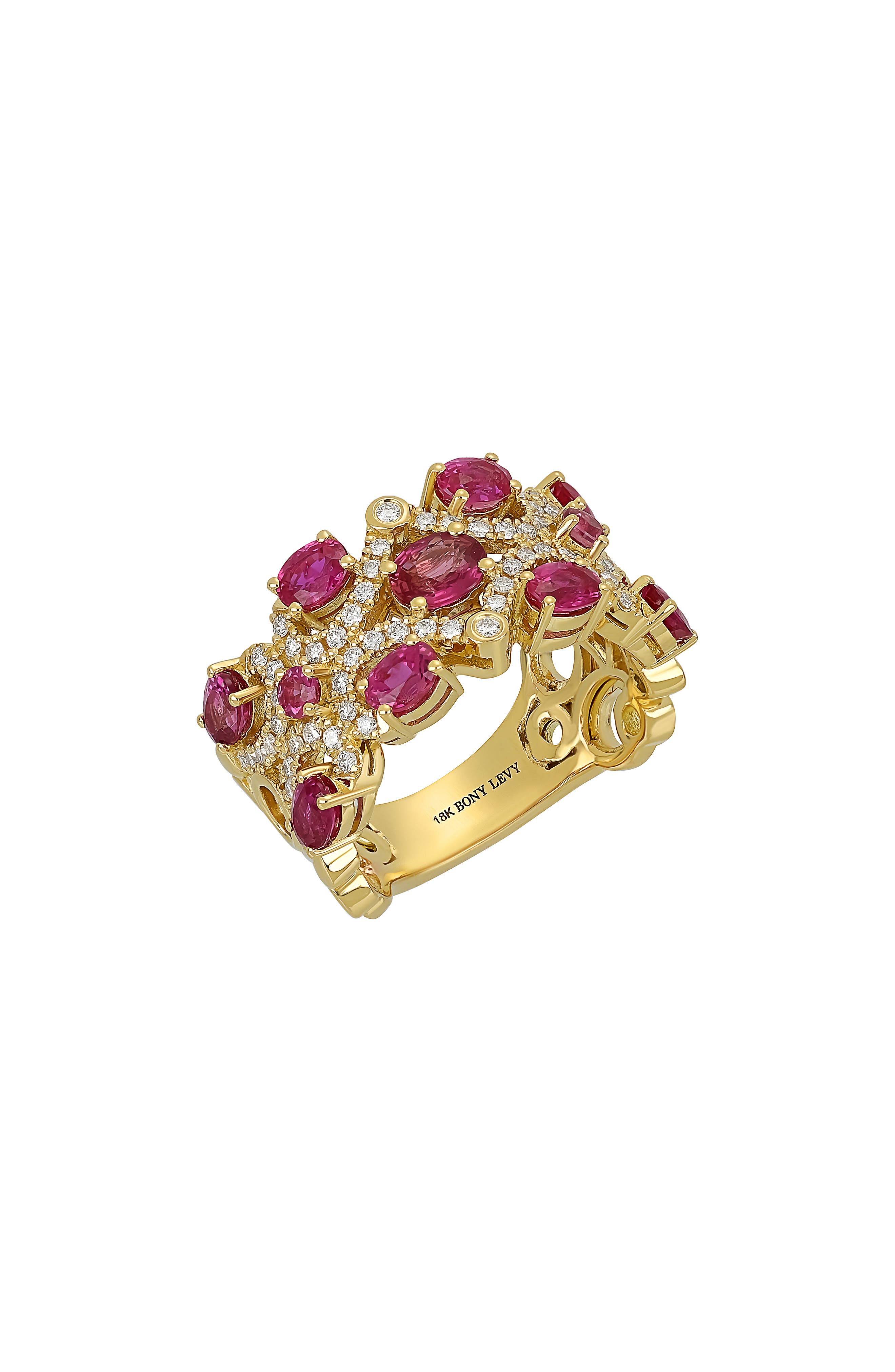 18K YELLOW GOLD - DIAMOND RUBY