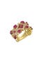  18K Yellow Gold - Diamond Ruby