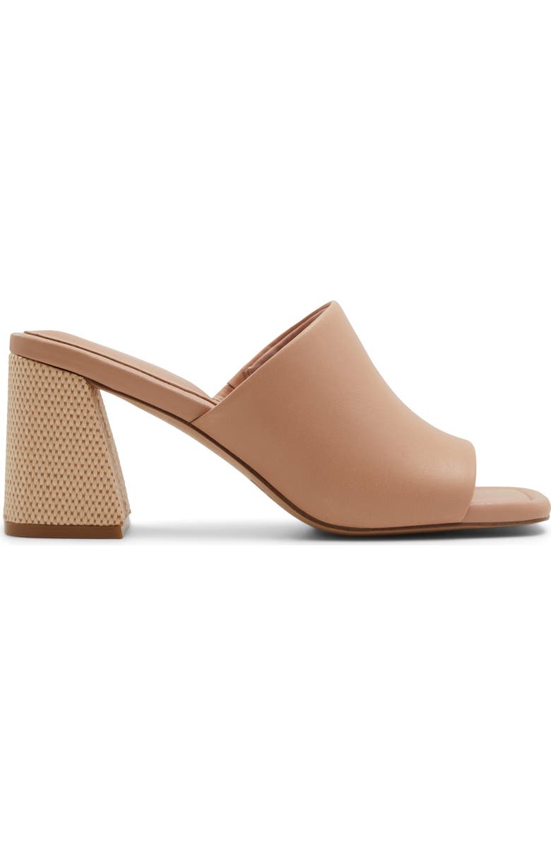 ALDO Meshka Block Heel Slide Sandal, Alternate, color, Other Medium Beige