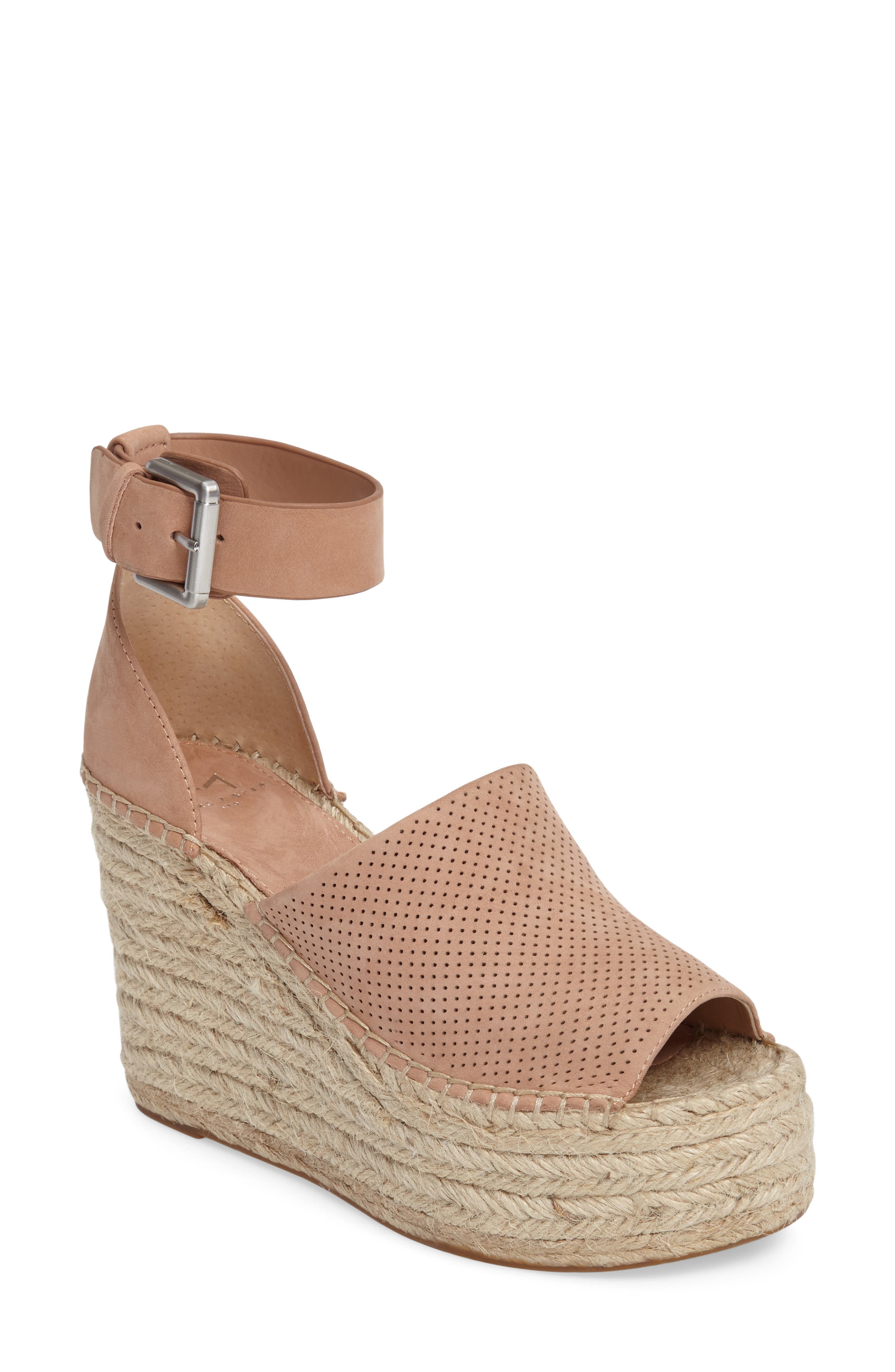 Adalyne Platform Wedge, Main, color, BLUSH SUEDE