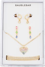 BaubleBar Rainbow 4-Pack Earrings, Necklace & Bracelet Set