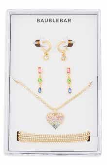BaubleBar Rainbow 4-Pack Earrings, Necklace & Bracelet Set
