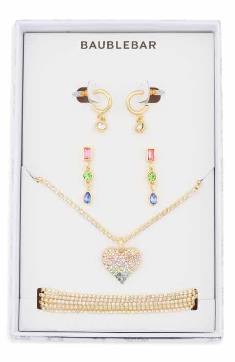 BaubleBar Rainbow 4-Pack Earrings, Necklace & Bracelet Set