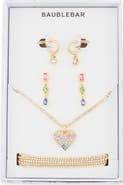 BaubleBar Rainbow 4-Pack Earrings, Necklace & Bracelet Set
