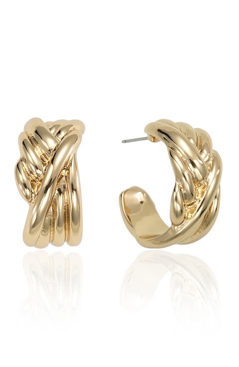 Knotted Hoop Earrings