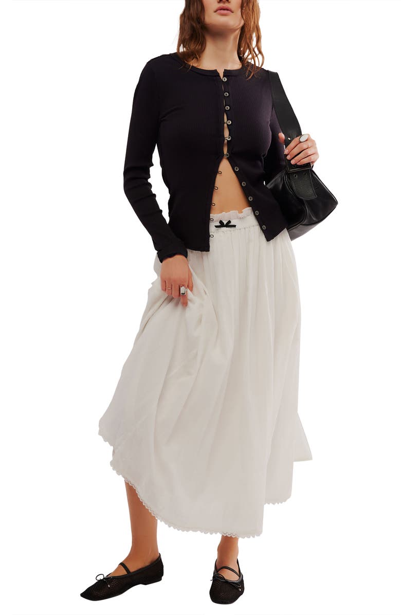 Free People It's On Thermal Rib Button-Up Shirt, Alternate, color,