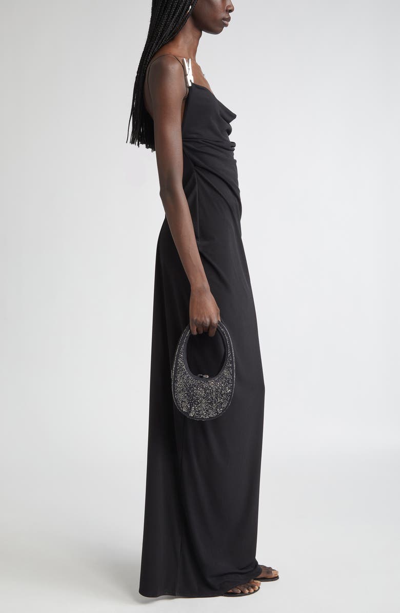 Coperni Mini Swipe Crystal Embellished Top Handle Bag, Alternate, color, Black-Silver