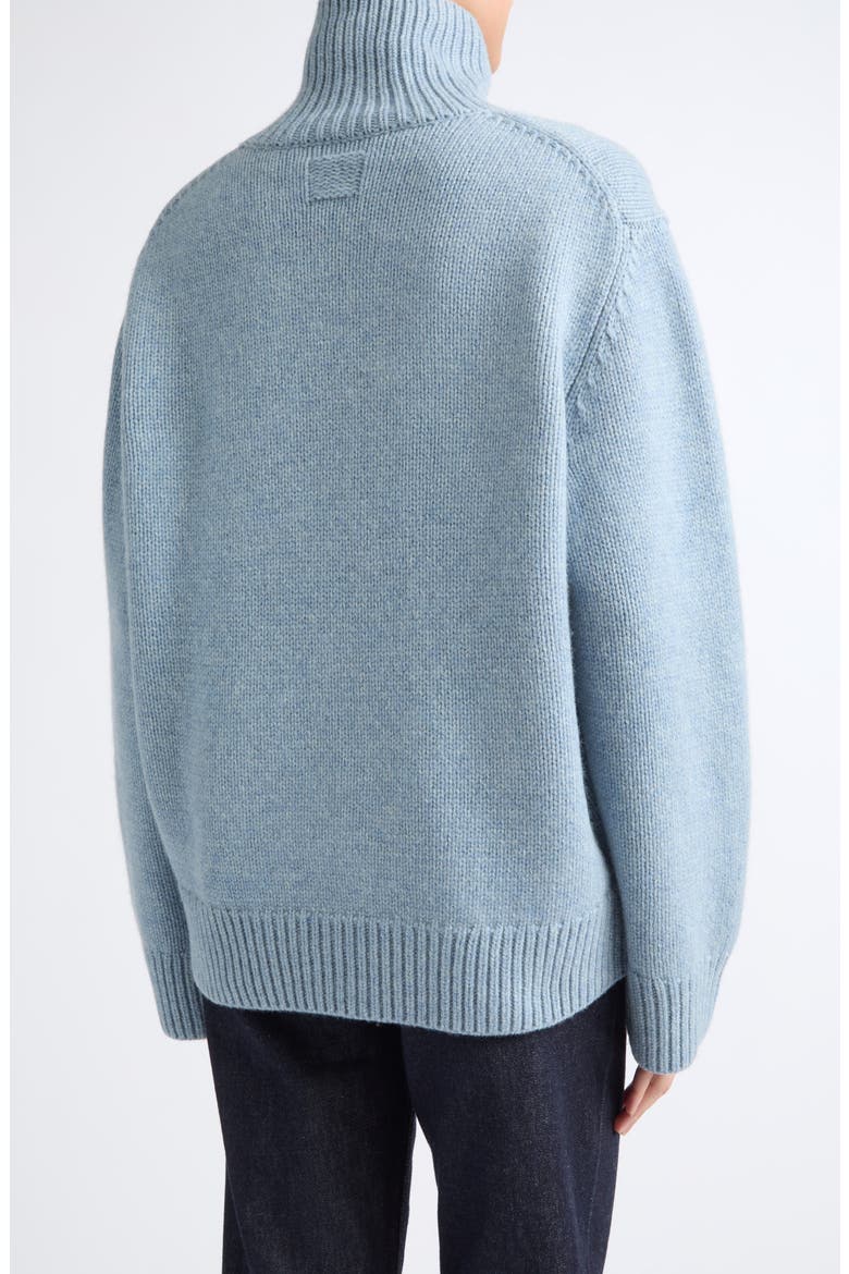 Oversize Lambswool Turtleneck Sweater, Alternate, color, VINTAGE BLUE