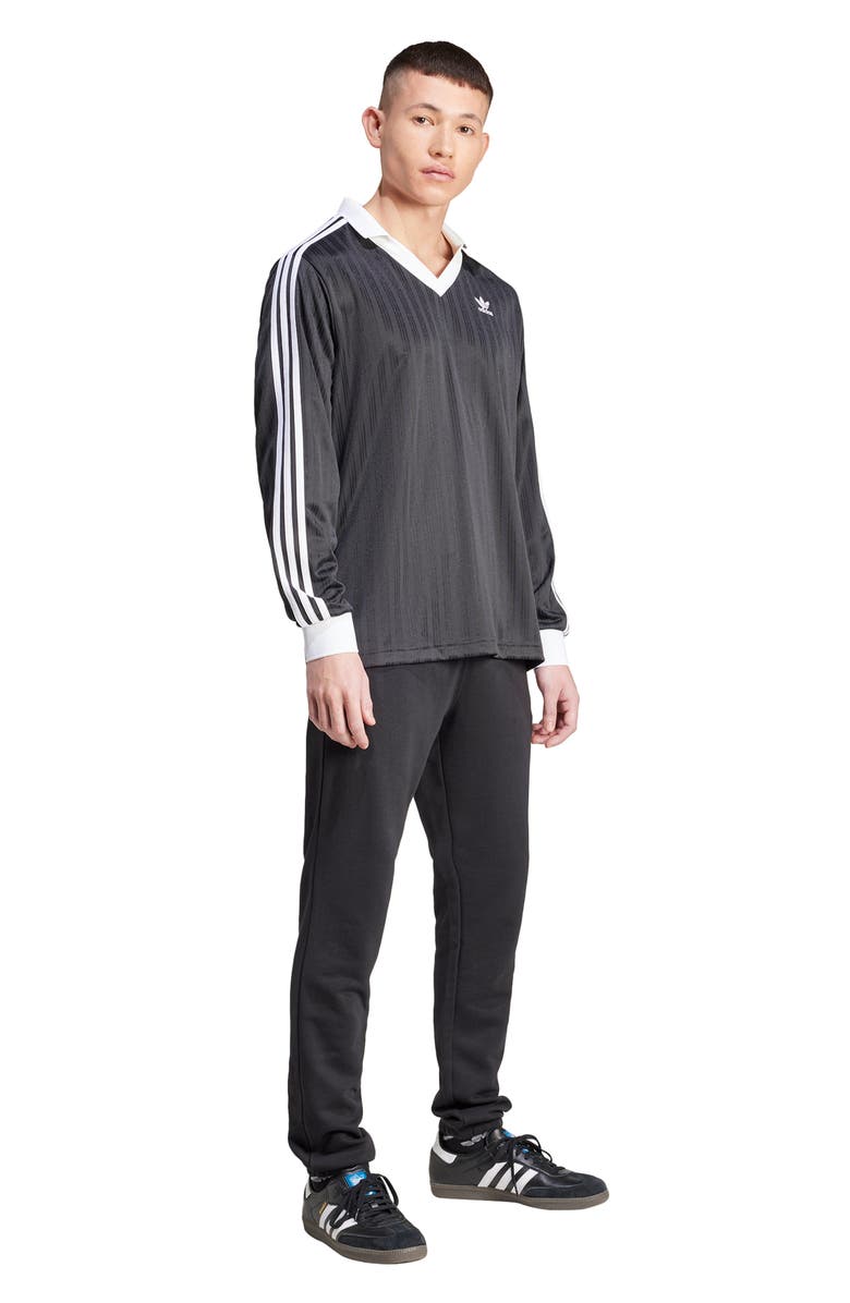 adidas Adicolor Stripe Long Sleeve Polo, Alternate, color, 