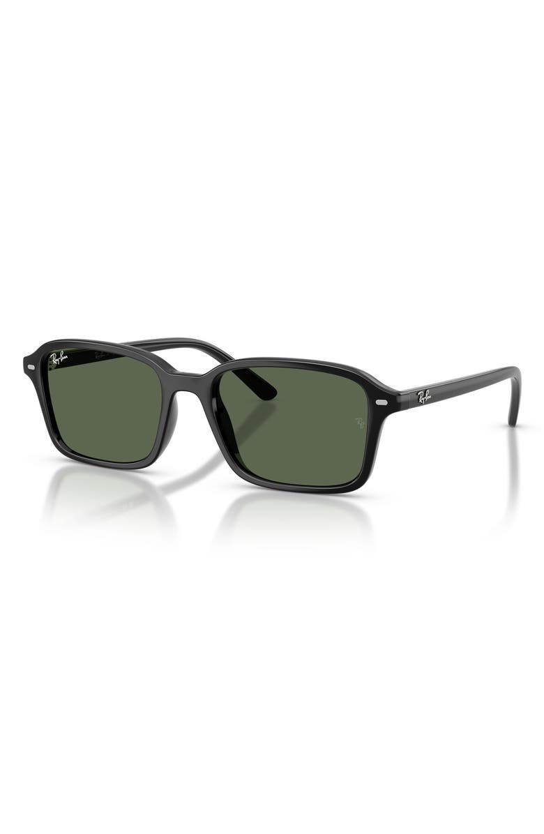 Ray-Ban Kids' 50mm Square Sunglasses, Alternate, color, Black / Dark Green