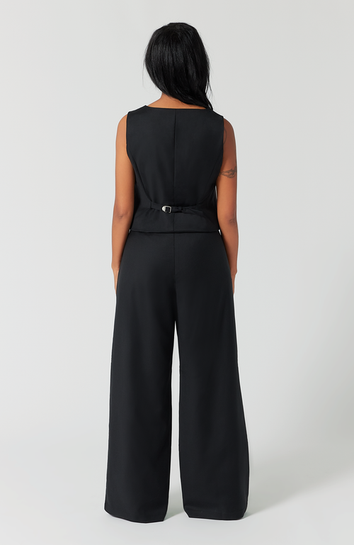 Aam The Label The Wool Wide Leg Pant For Full Hips And Thighs In Black