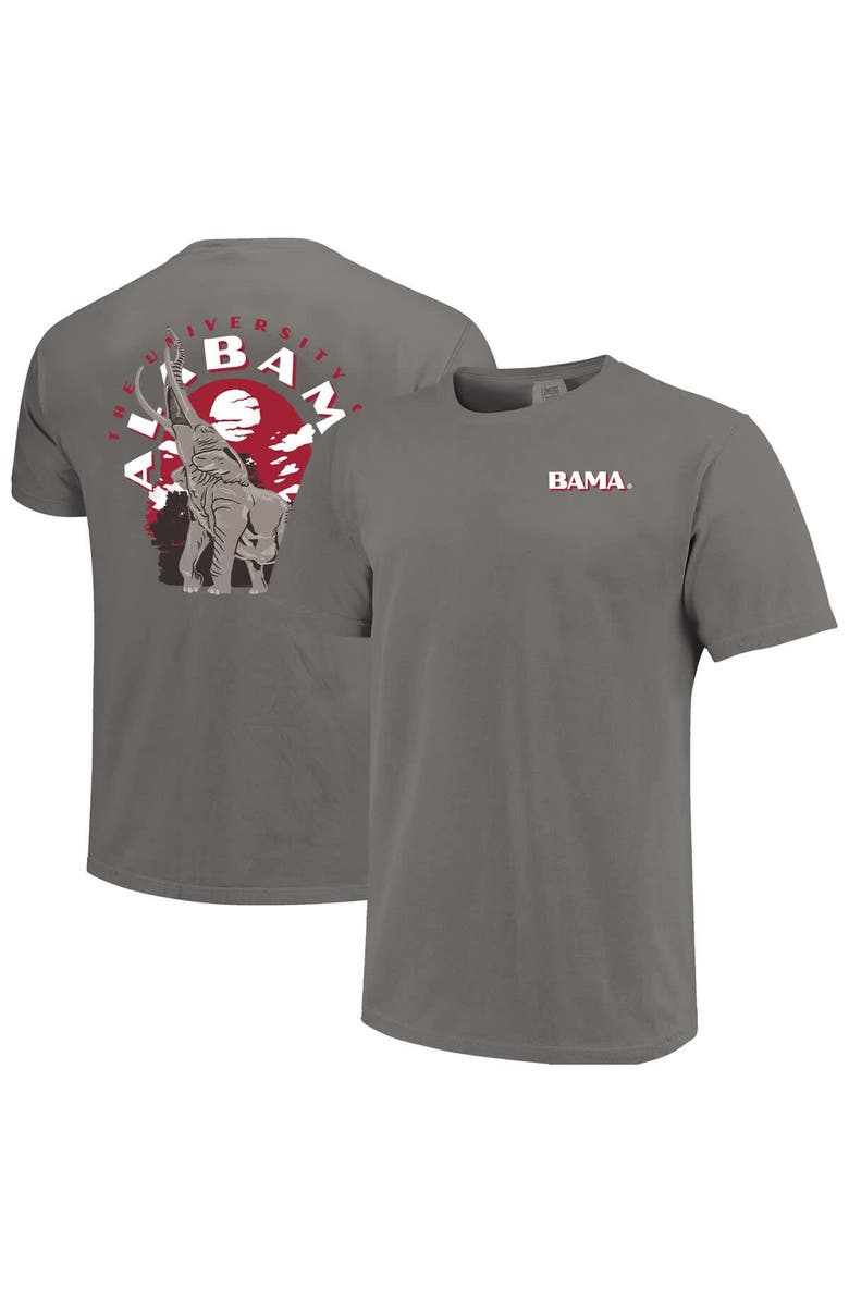 IMAGE ONE Men's  Gray Alabama Crimson Tide Comfort Colors Team Statue T-Shirt, Alternate, color, Gray