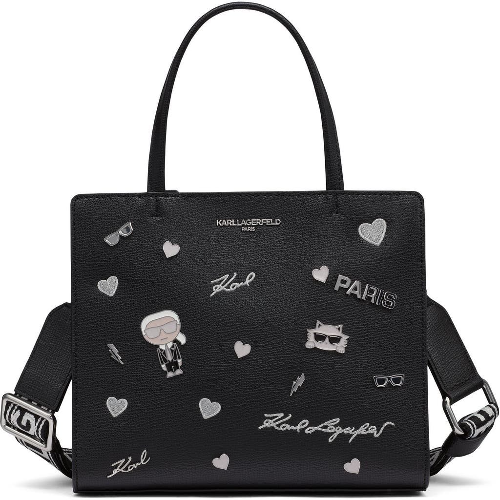 Karl Lagerfeld Paris Maybelle Satchel In Black