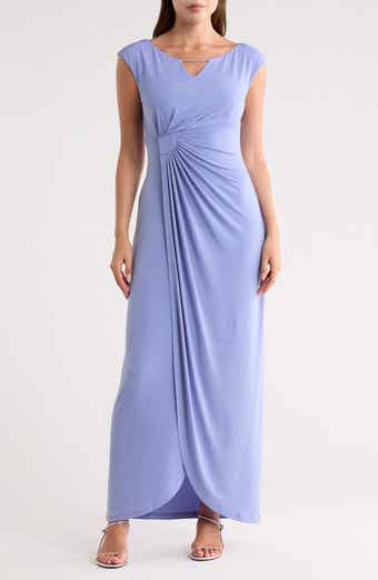 Crystal Notch Side Ruched Gown
