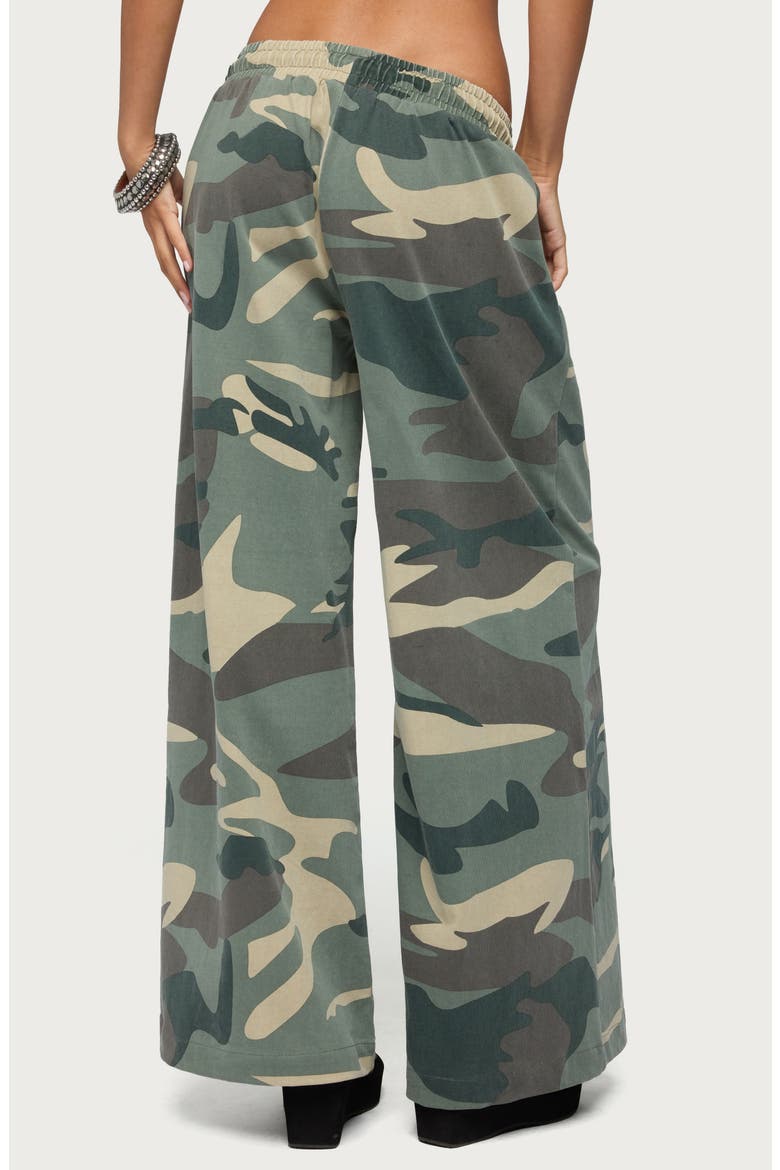 Allen Camo Wide Leg Sweatpants, Alternate, color, OLIVE