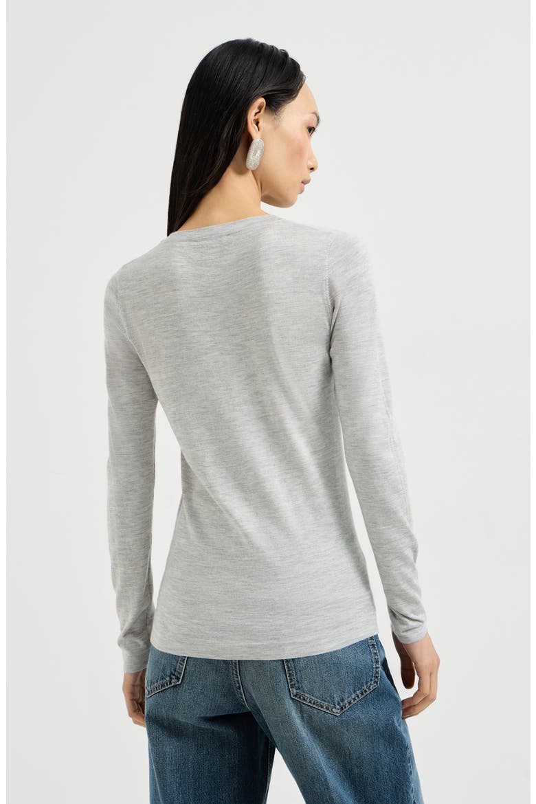 Cashmere and silk sweater, Alternate, color, Light Grey