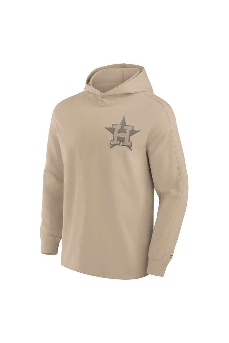 Men's Fanatics Signature Khaki Houston Astros Elements Lightweight Fleece Hoodie, Alternate, color, Khaki