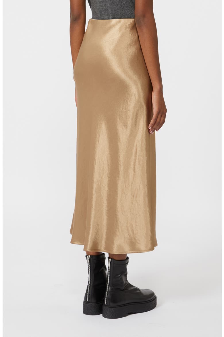 Alessio Bias Cut Maxi Skirt, Alternate, color, CAMEL