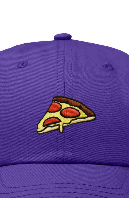 Shop Dalix Pizza Slice Embroidered Dad Hat In Purple