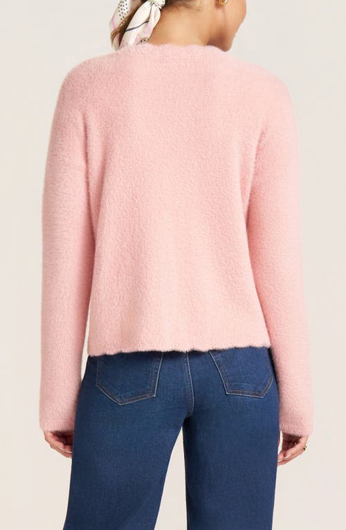Matty M . Delfina Scallop Cardigan In Pink