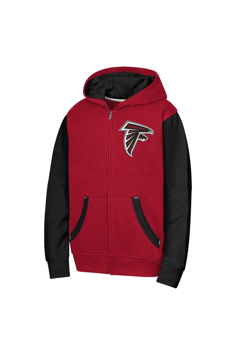 Youth Outerstuff Red Atlanta Falcons Stadium Colorblock Full-Zip Hoodie, Alternate, color, Red