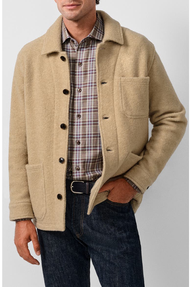 Wool & Cashmere Shirt Jacket, Alternate, color, FAWN