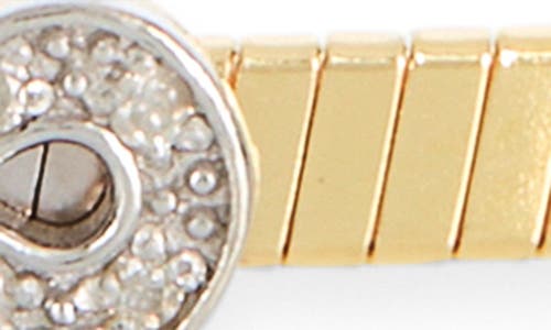 Meshmerise Diamond Infinity Bangle Bracelet In Yellow Gold