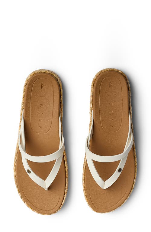 Reef Vista Carmen Platform Flip Flop In Whisper White