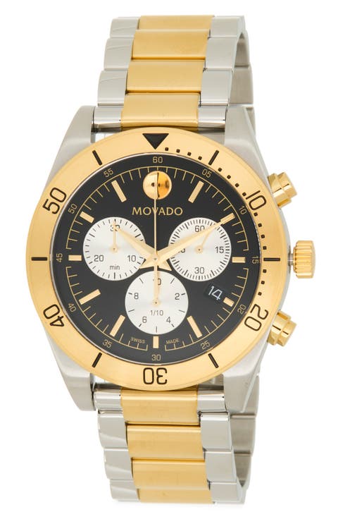Sportivo Museum Dot Chronograph Bracelet Watch, 44mm