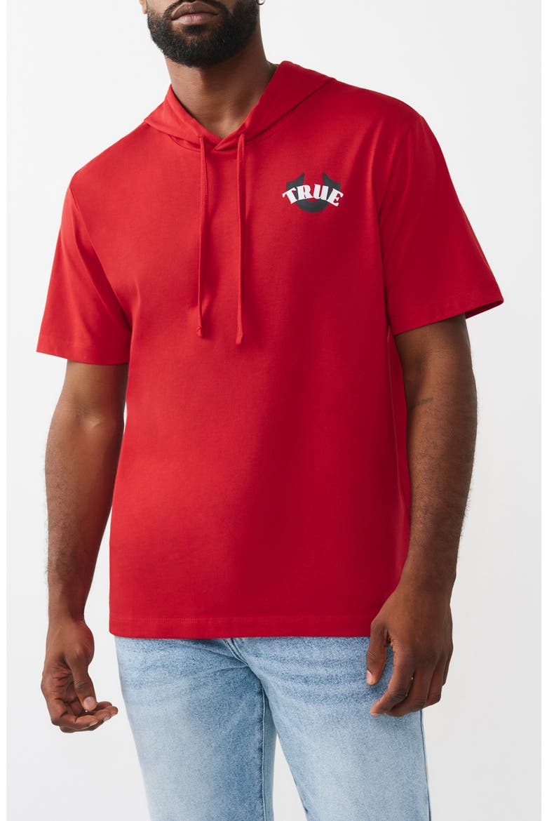 Circular Hoodie T-Shirt, Main, color, RED