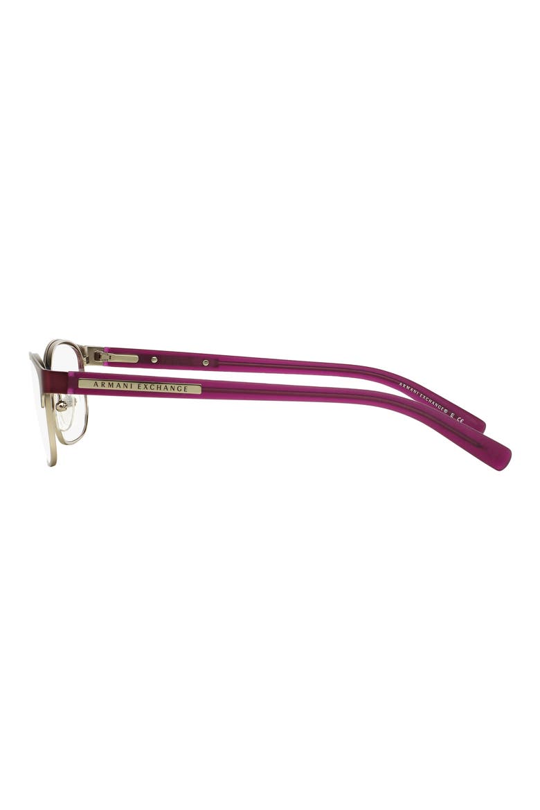 53mm Oval Optical Glasses, Alternate, color, MATTE RED