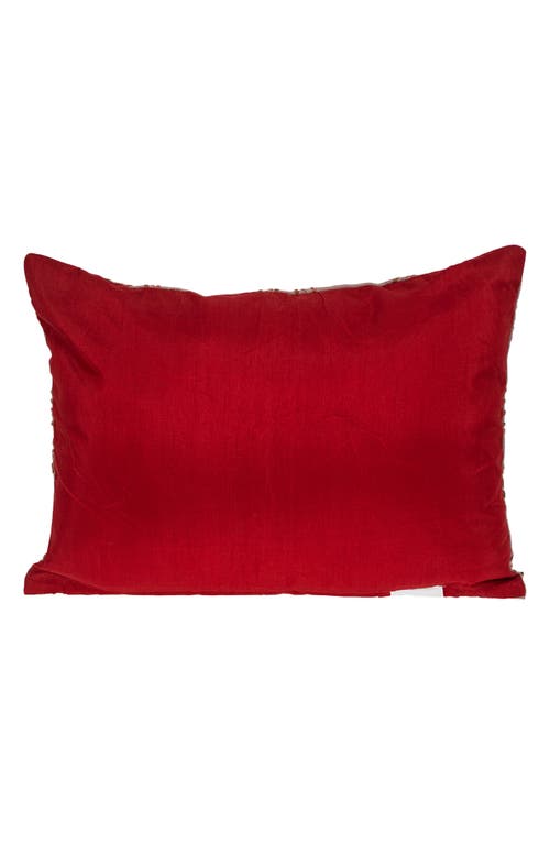 Parkland Collection Embroidered Throw Pillow In Pink