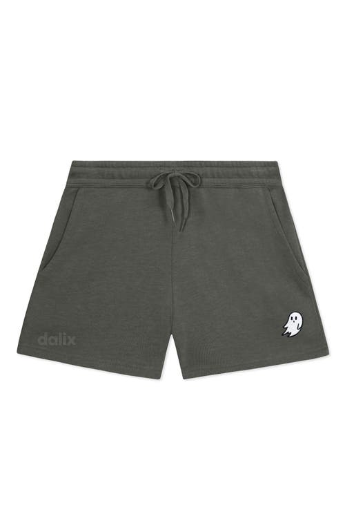 Dalix Womens Ghost Midweight Washed Fleece Shorts In Gray