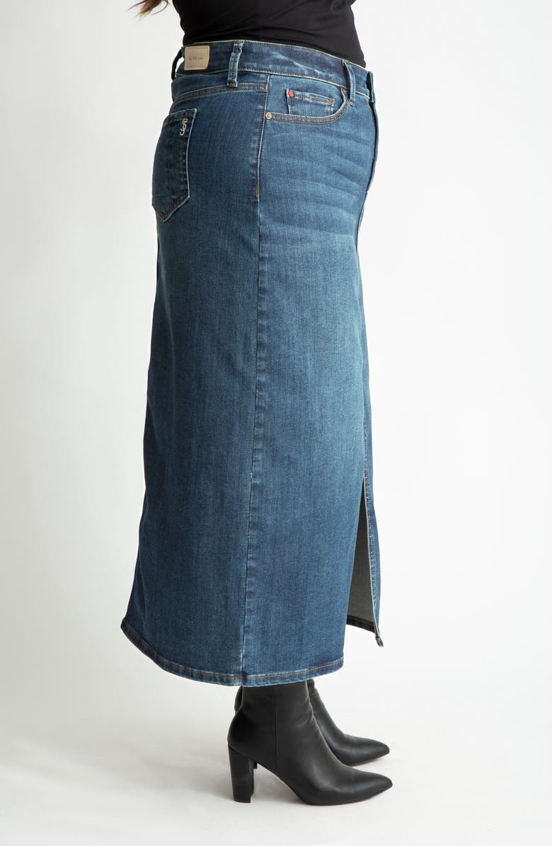SLINK Jeans Denim Maxi Skirt, Alternate, color,