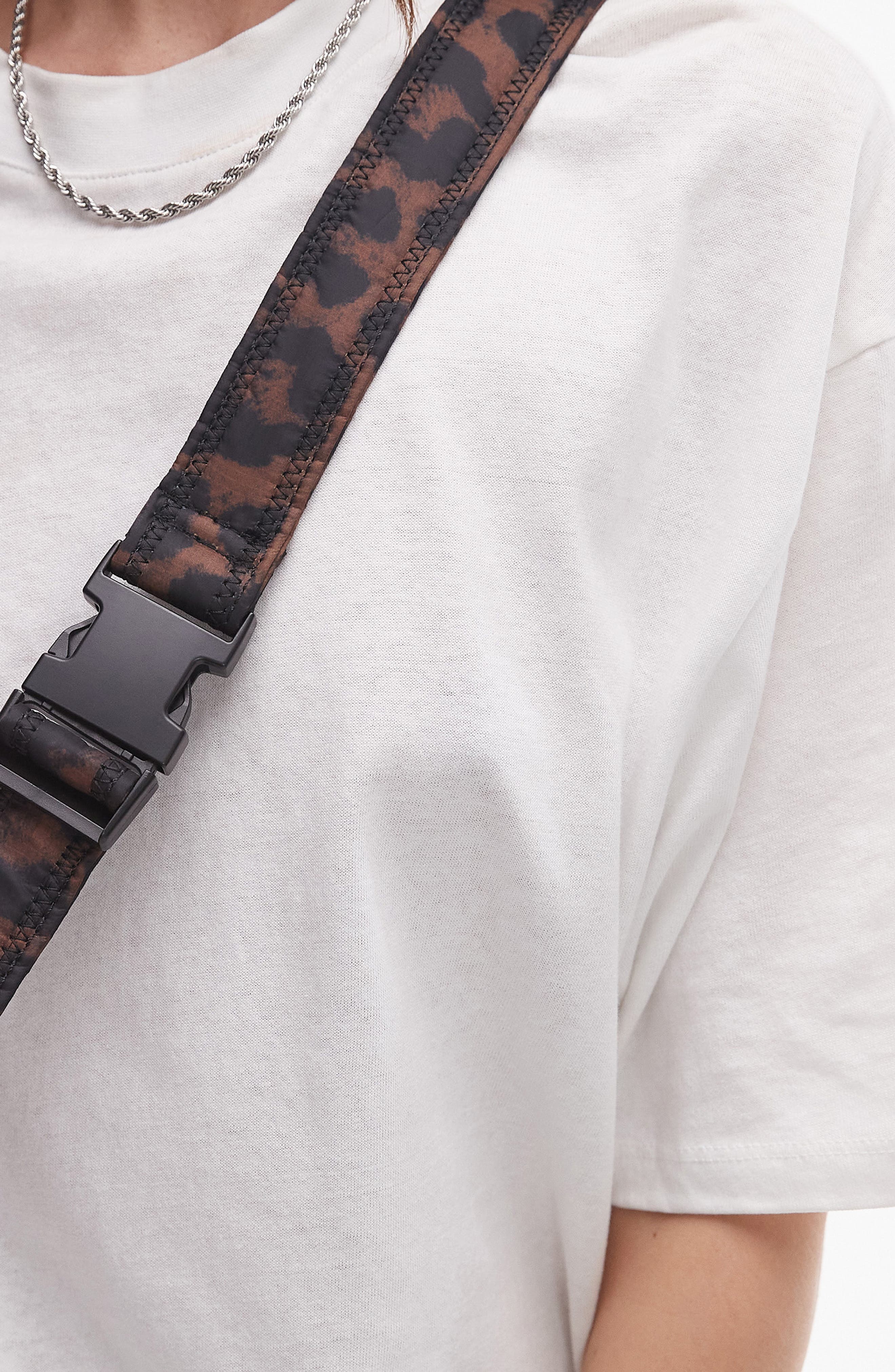 Topshop Slouchy Quilted Crossbody Bag, Alternate, color, 